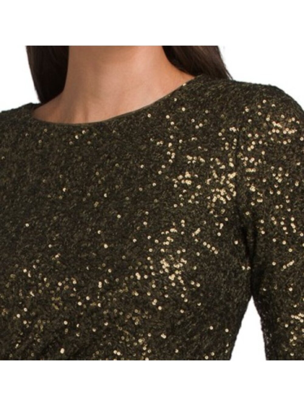 TAYLOR Long Sleeve Sequin Mini Dress - Picture 3 of 5